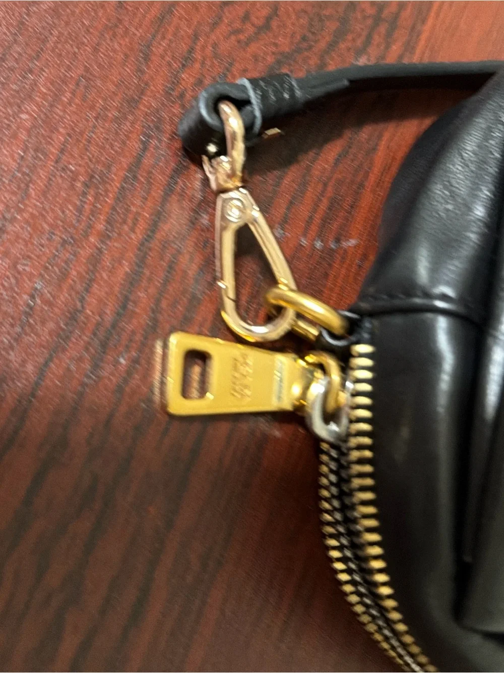 Prada Black Leather Crossbody Bag with Gold Hardware